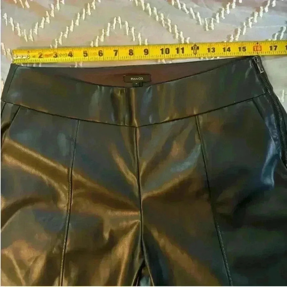 NWT RW&CO Brown Faux-Leather High-Waist Slim Ankle Pant Women's Size 12 - Picture 7 of 13